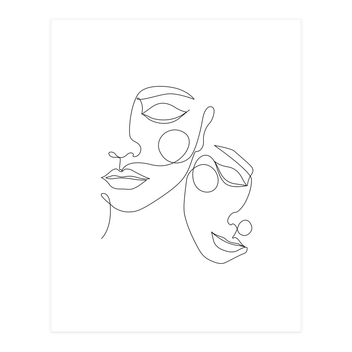 female couple face (Print Only)