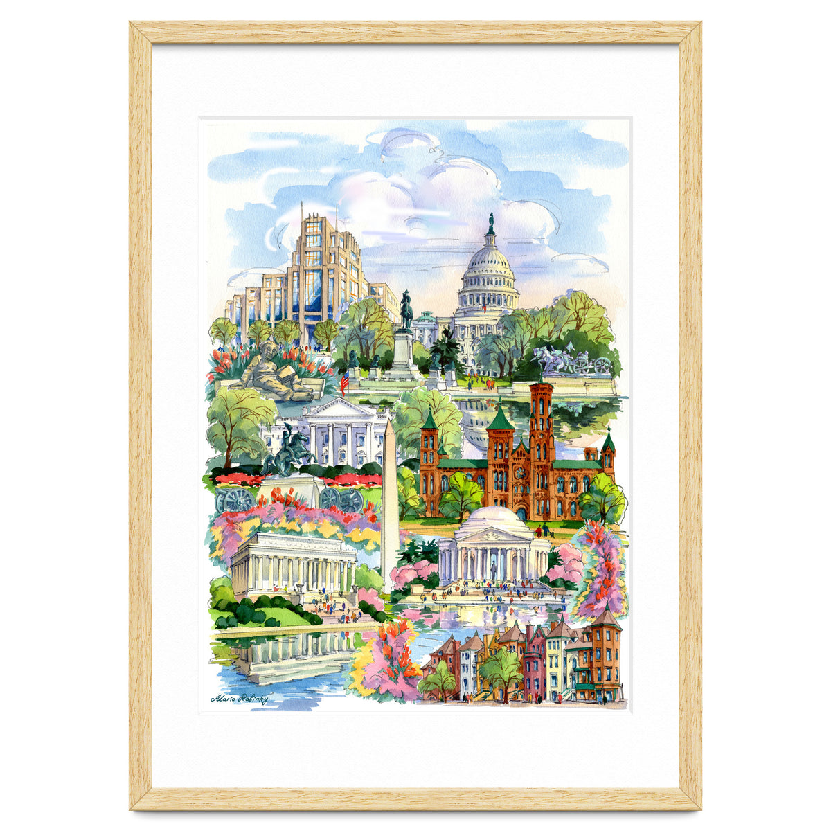 Washington District of Columbia Illustration