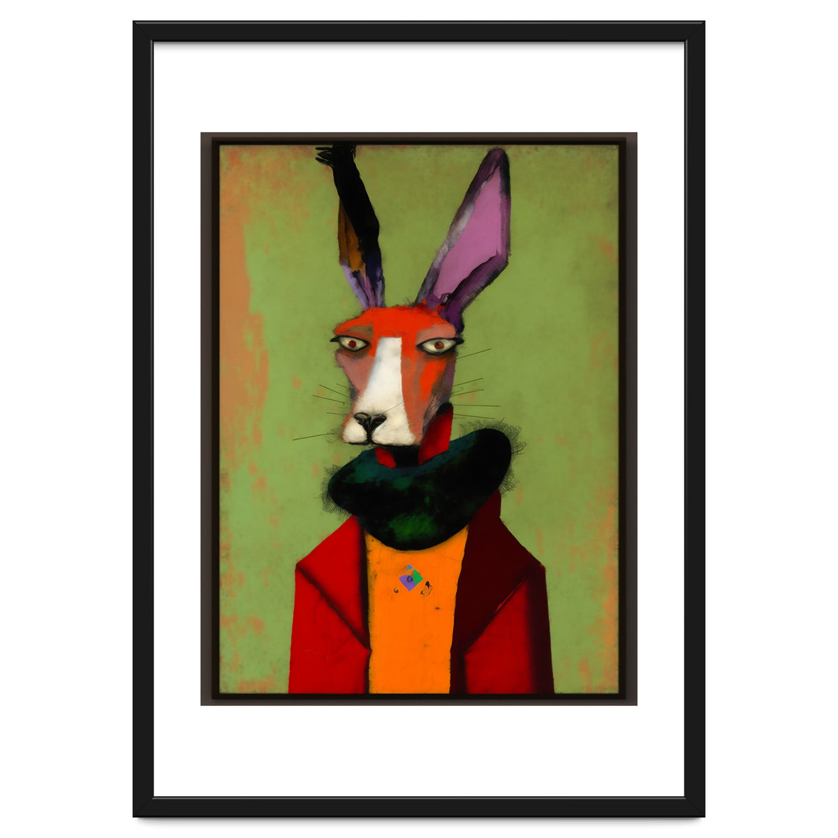 Hare In Clothes Portrait