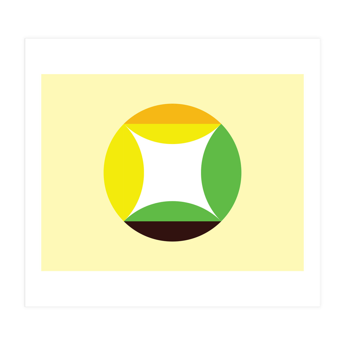 Geometric Shapes No. 21 - yellow, green & orange (Print Only)