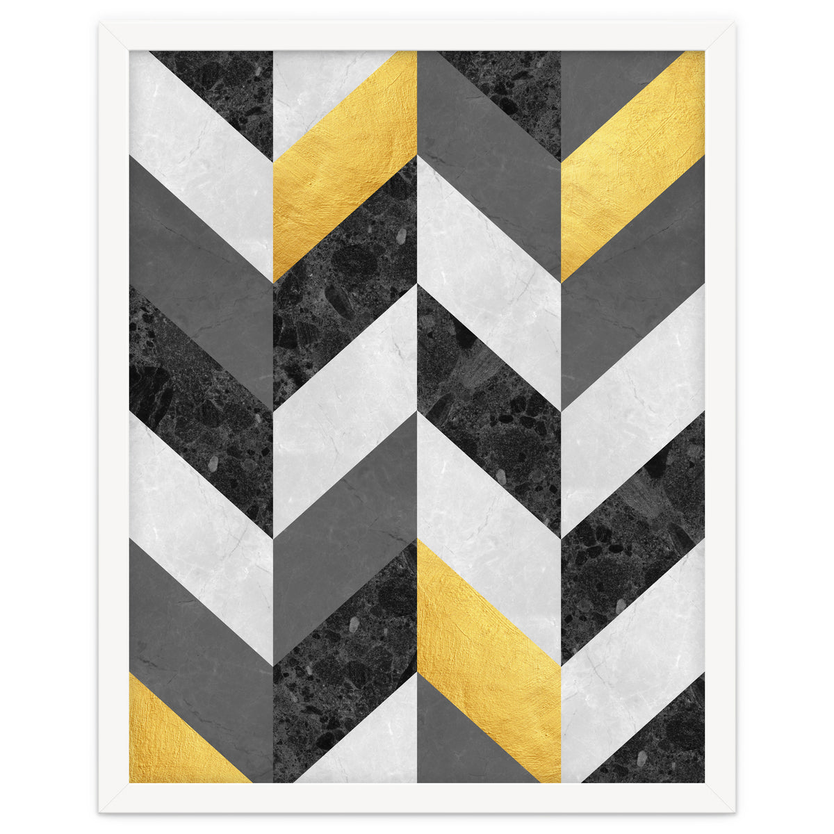 Chevron gold and marble