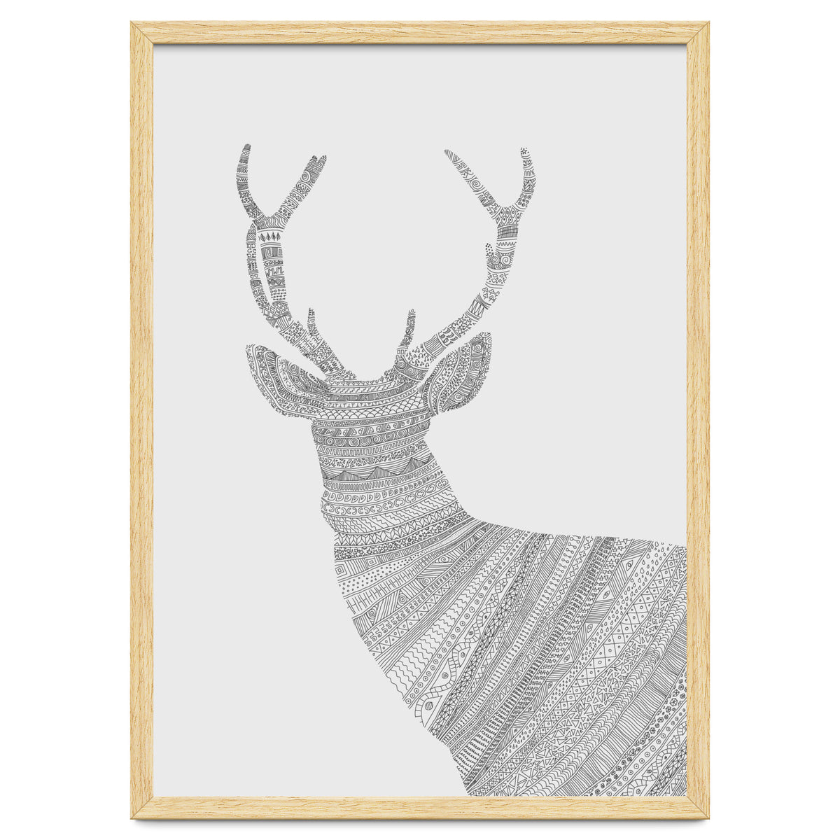 Stag Grey Poster