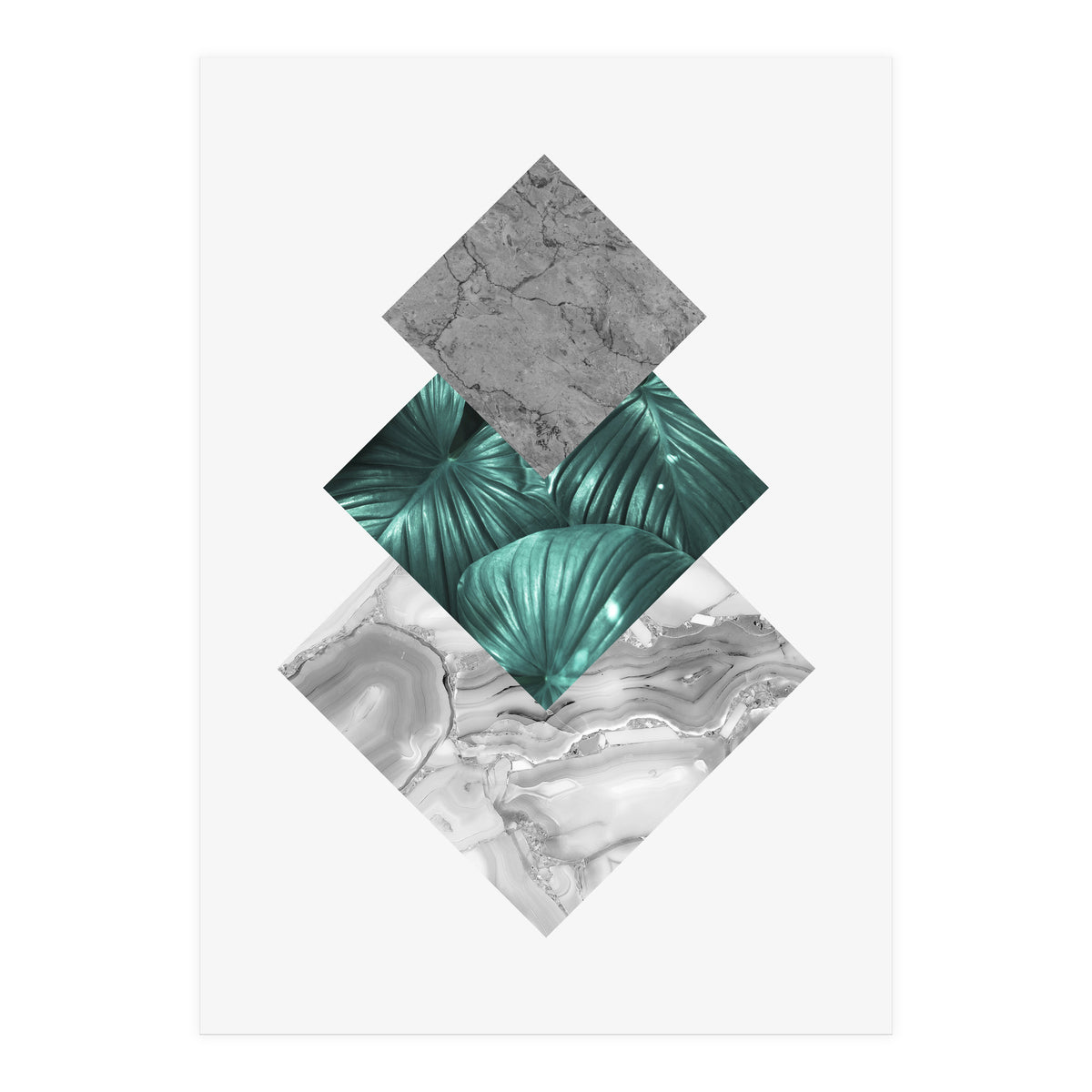 Botanical and geometric V (Print Only)