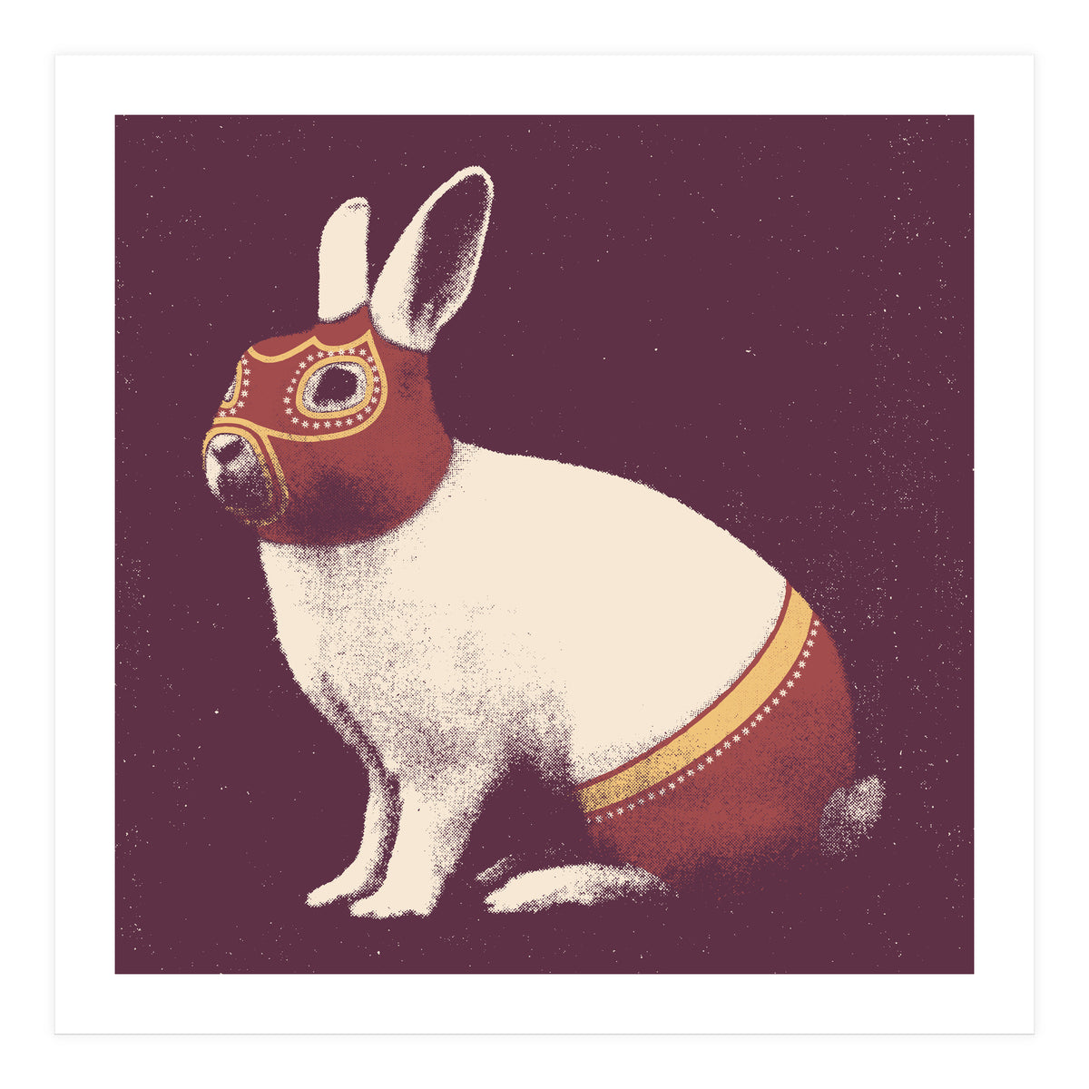 Rabbit Wrestler Square (Print Only)