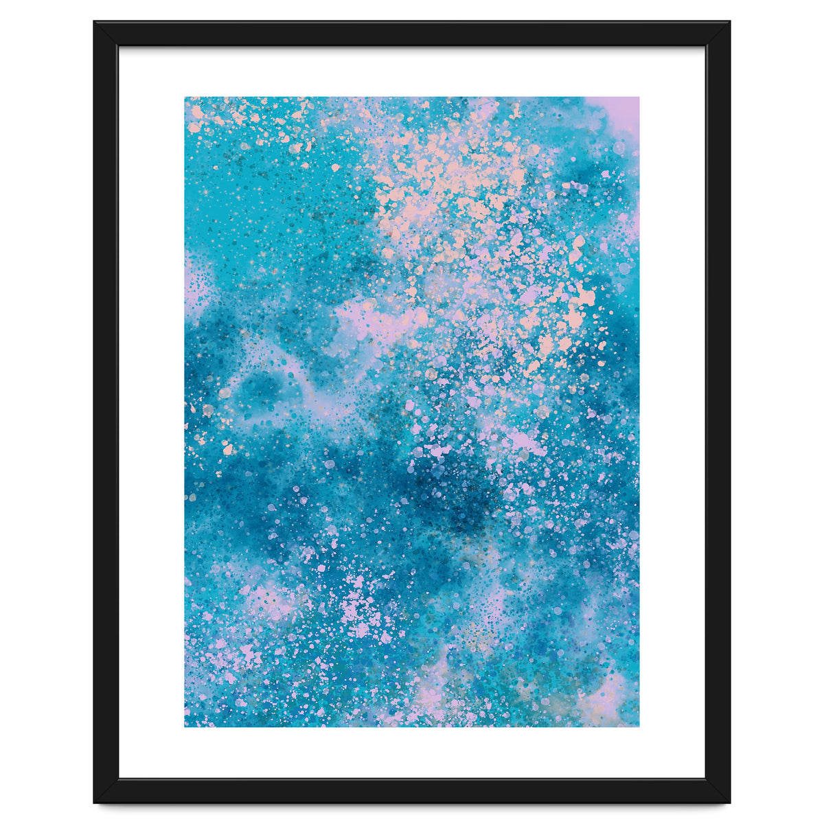 Abstract Watercolor Pink Blue