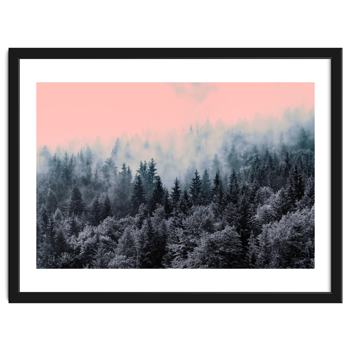 Forest in gray and pink