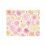 Abstract fireworks pattern in yellow and red (Print Only) thumbnail