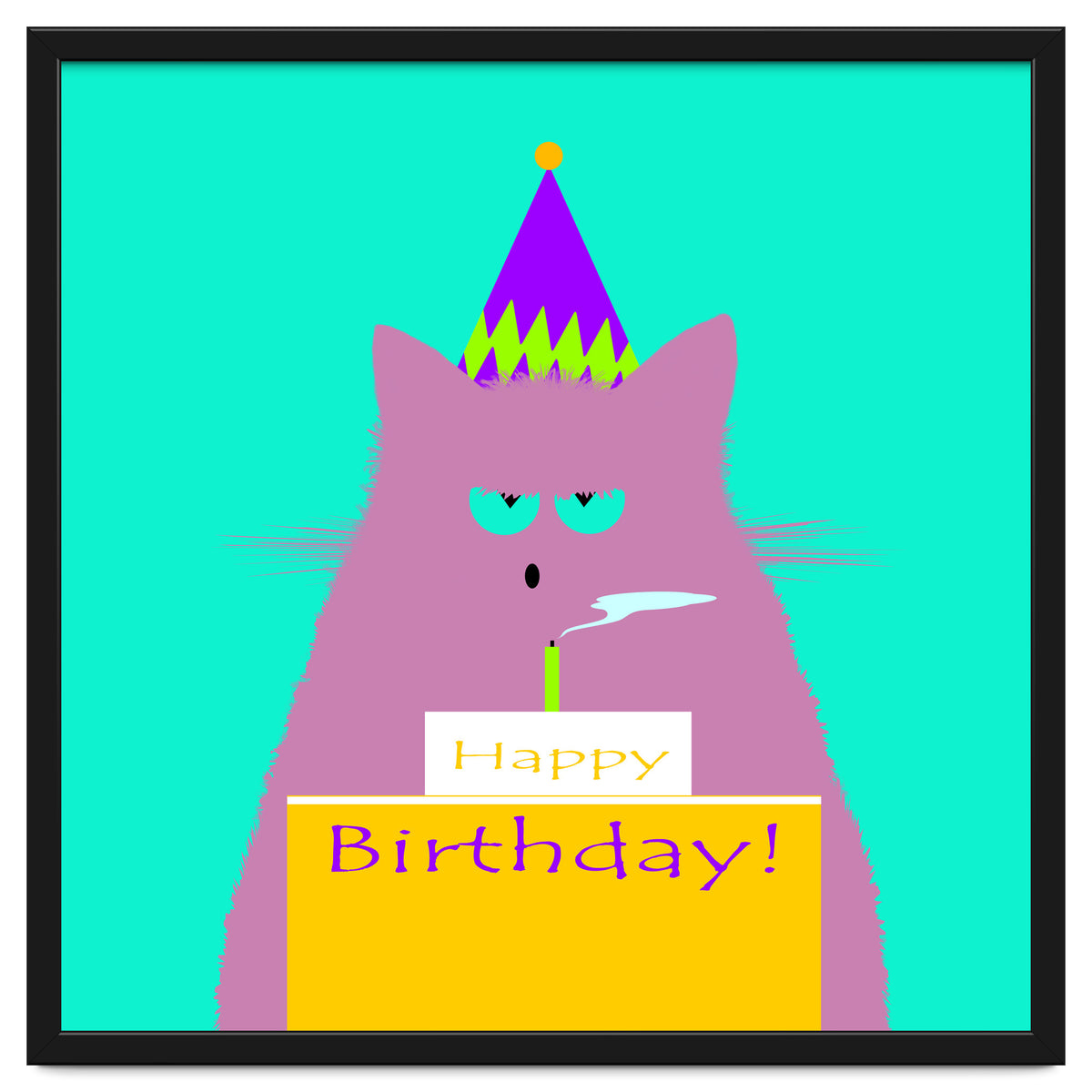 Birthday Lilac Cat