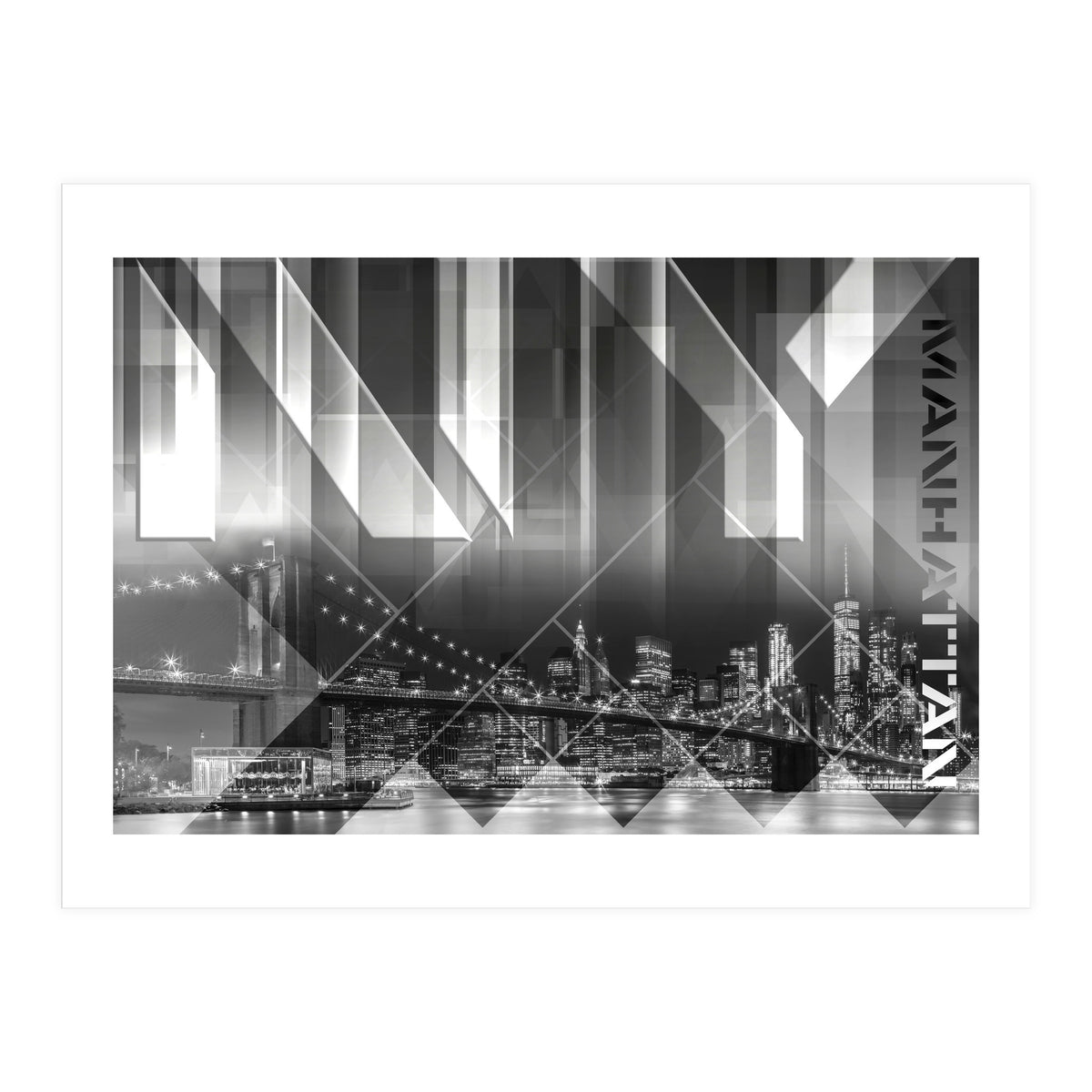 Modern Art BROOKLYN BRIDGE & SKYLINE (Print Only)
