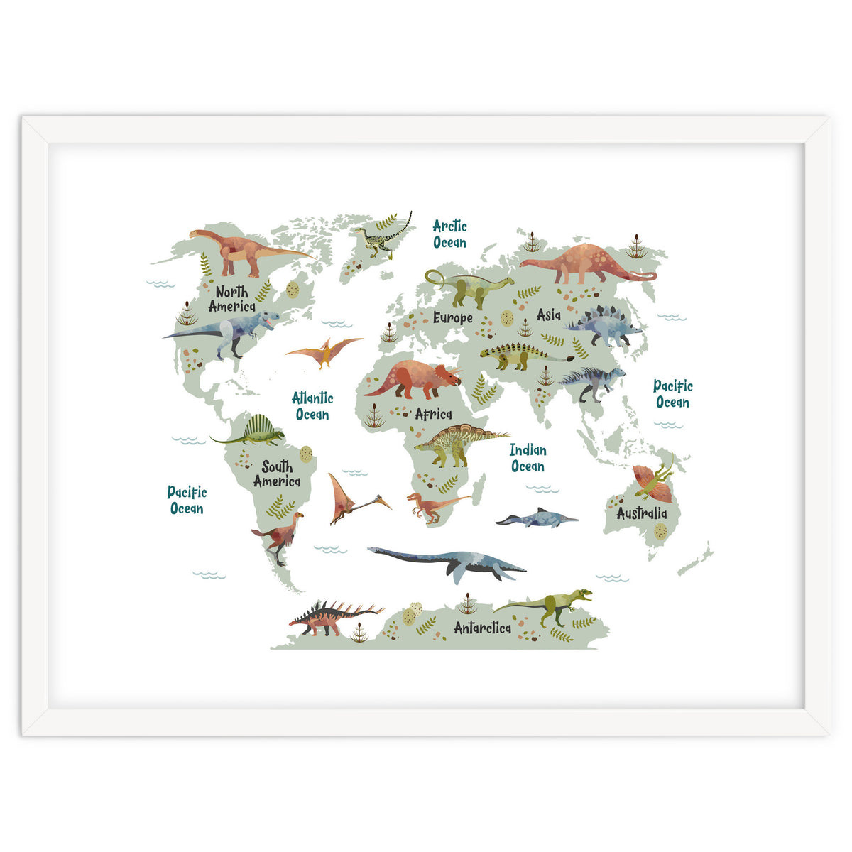 Dinosaur World Map