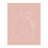 Sleep woman line pink (Print Only) thumbnail