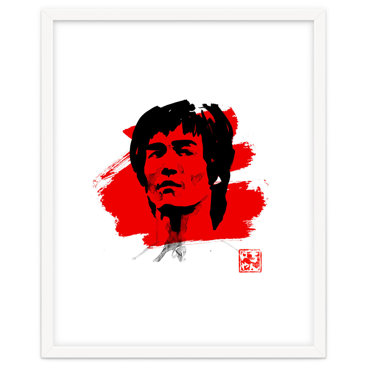 bruce lee in red