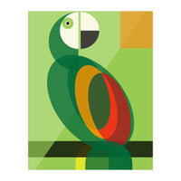 Mid Century Geometric Parrot (Print Only)