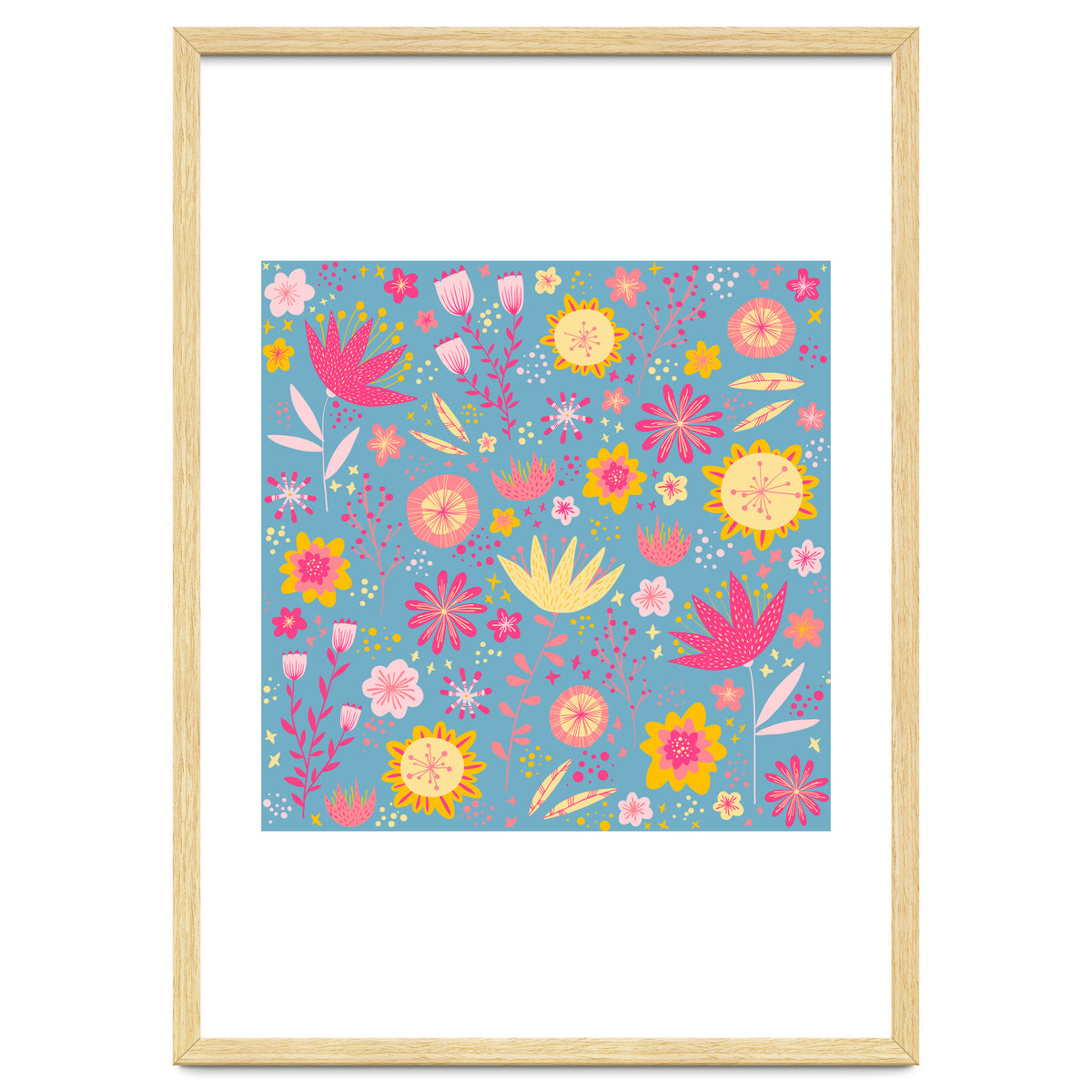 High Summer Flowers Teal