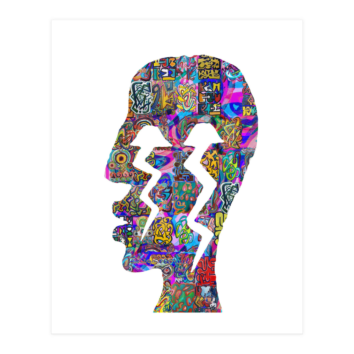 Perfil Con Rayos 2  (Print Only)