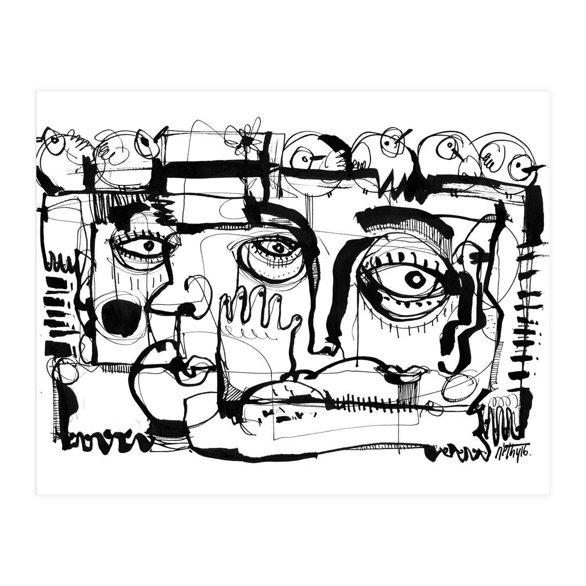 Birds on a Wire - b&w (Print Only)