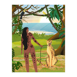 Boho Girl with Cheetah (Print Only) thumbnail
