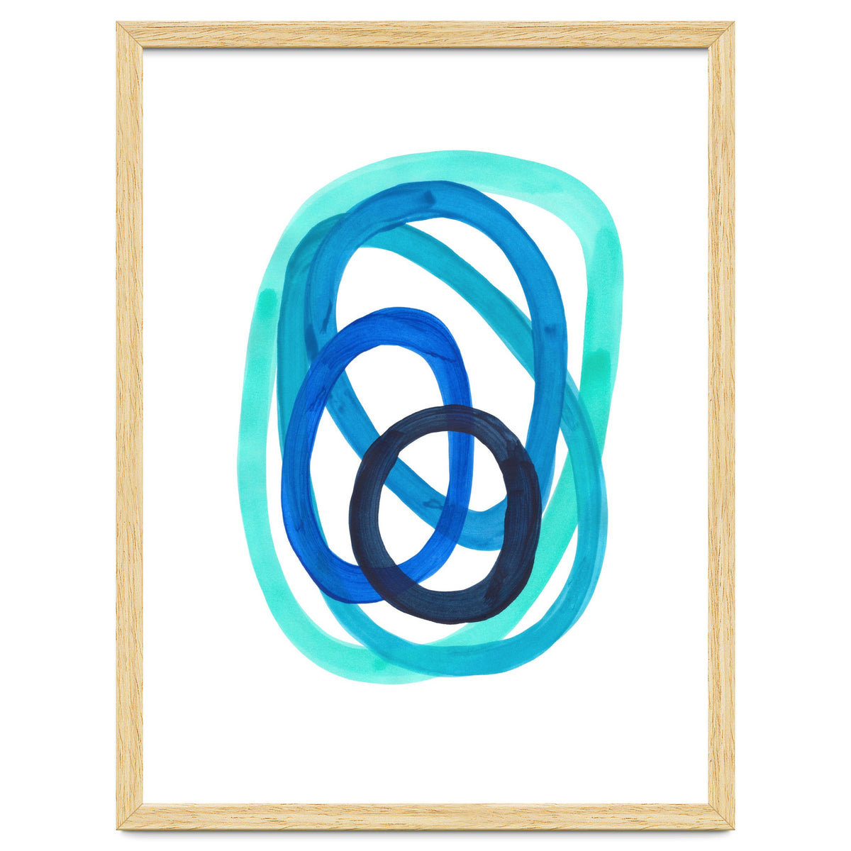 Marine Blues Blue Teal Turquoise Navy Blue Nesting Circles