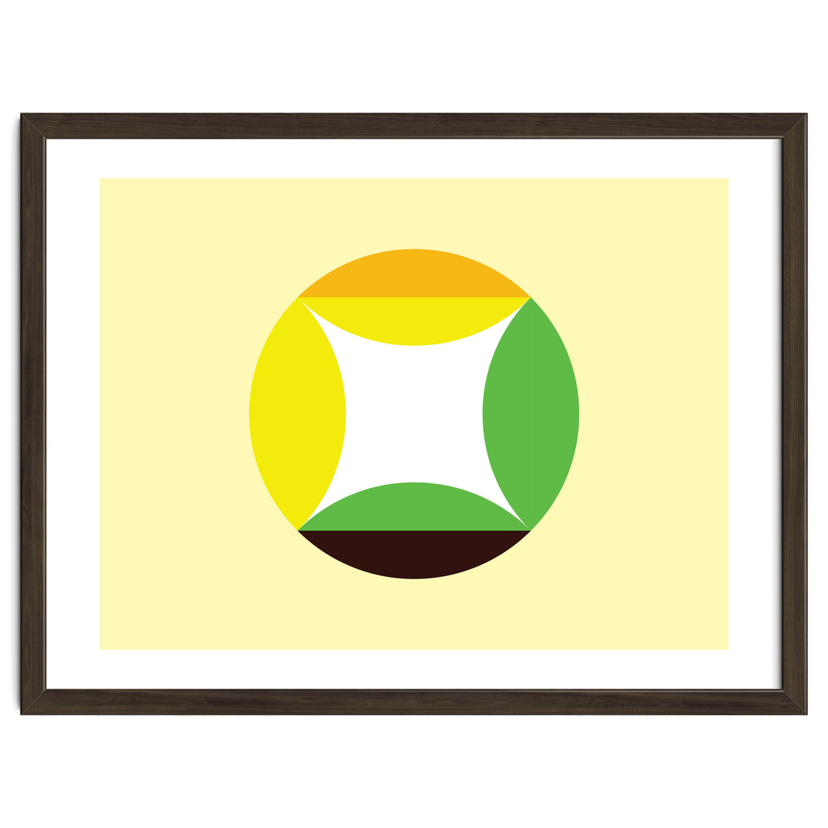 Geometric Shapes No. 21 - yellow, green & orange