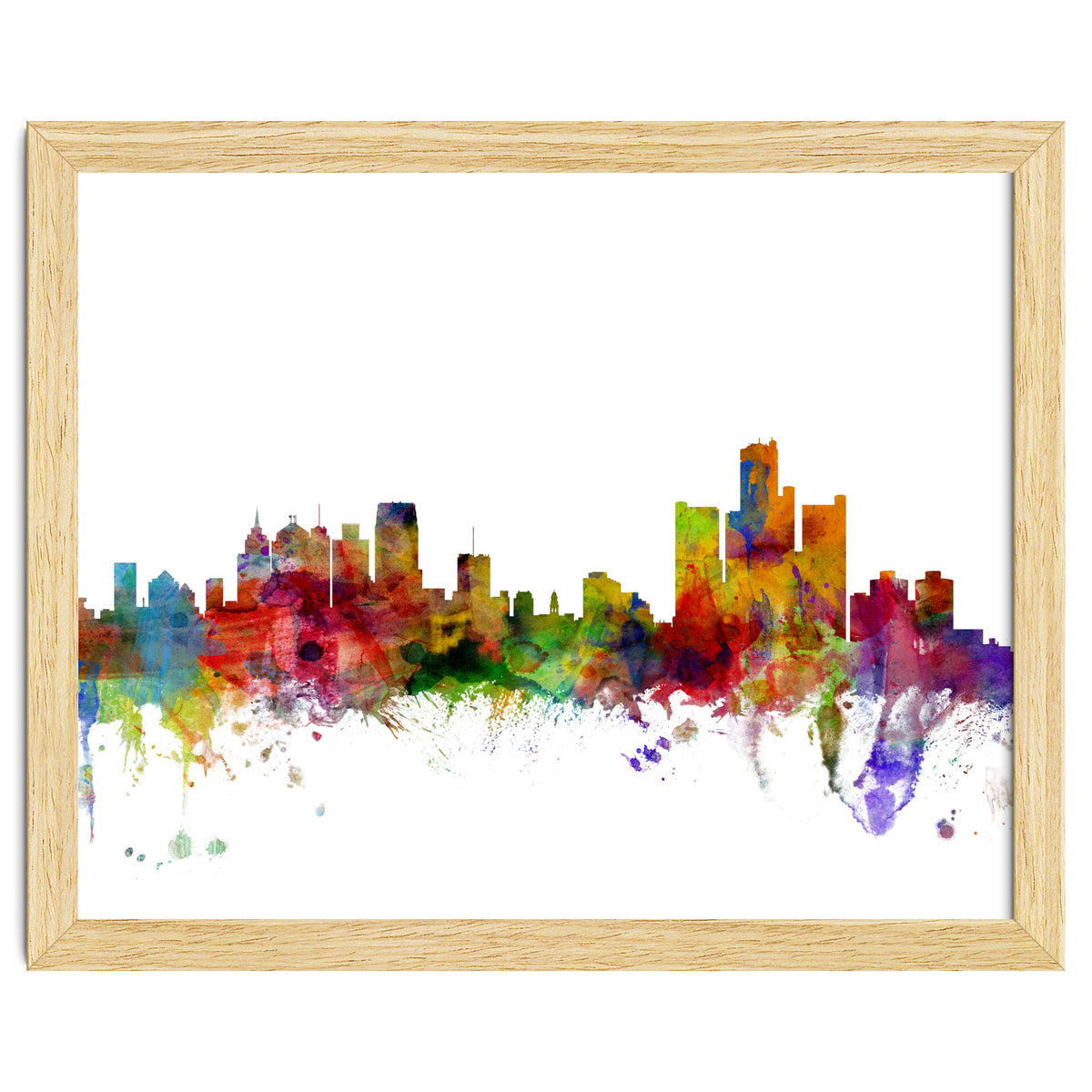 Detroit Michigan Skyline