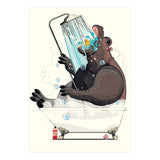 Hippopotamus in the Bath, Funny Bathroom Humour (Print Only) thumbnail
