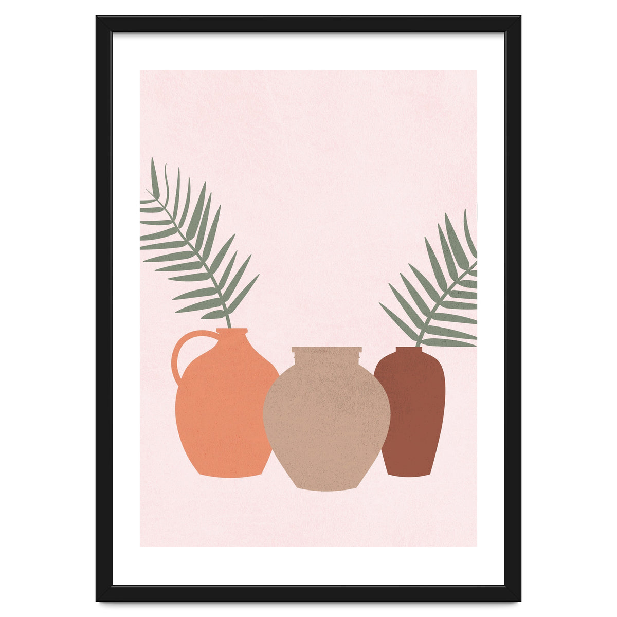 Palm Leaves Pottery Minimal Boho