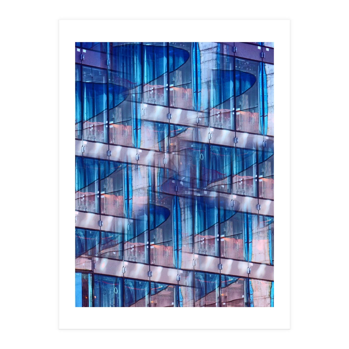 Blue Skyscraper Abstract (Print Only)