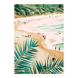 Beach Weekend | Pastel Ocean Sea Tropical Travel | Scenic Sand Palm People Boho Vacation (Print Only) thumbnail