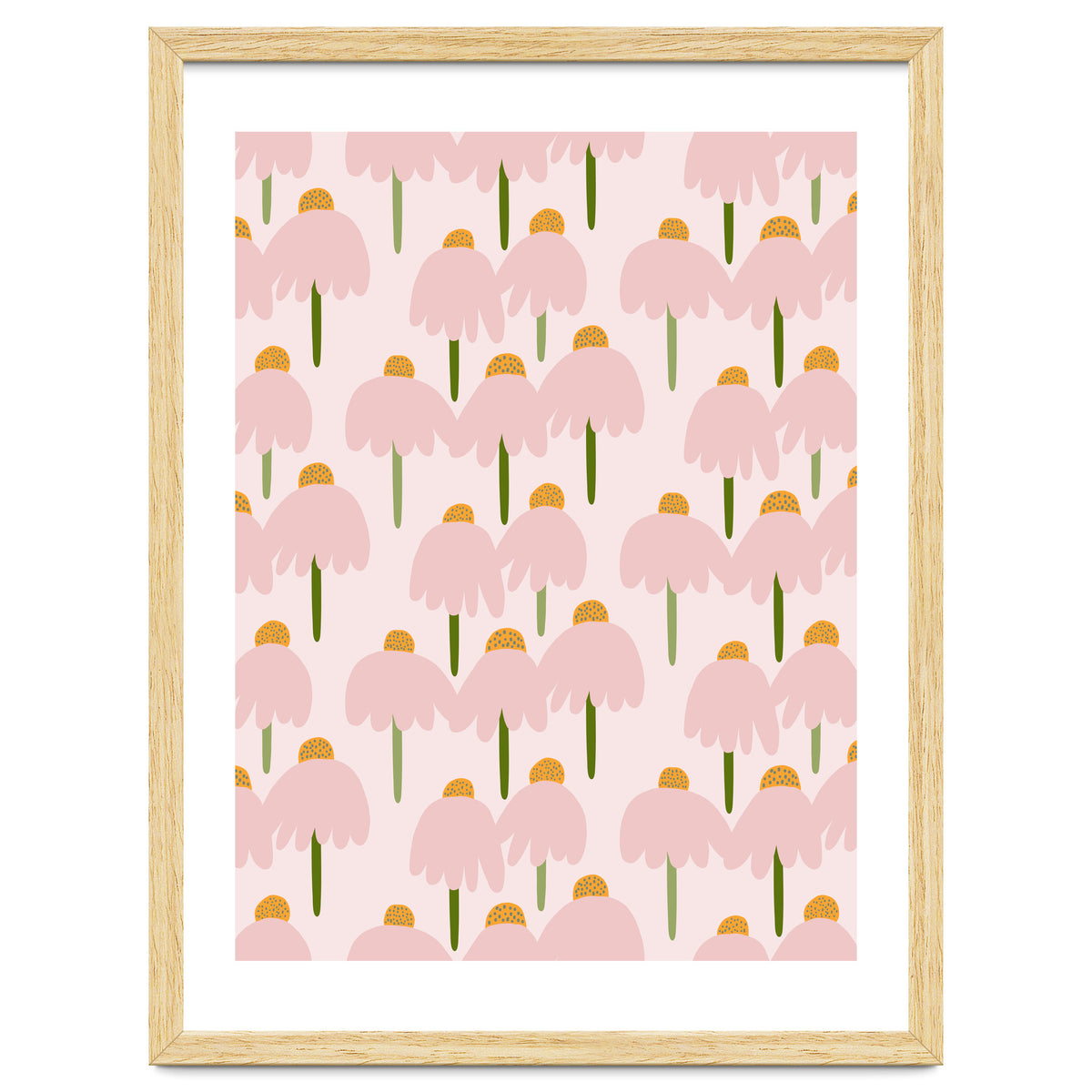 Pastel Pink Flower Pattern