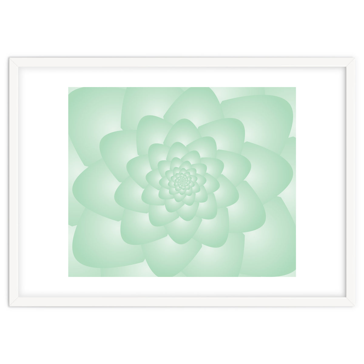 Pastel Colors Flower Pattern Set Green