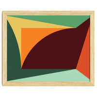 Geometric Shapes No. 18 - orange, green & purple