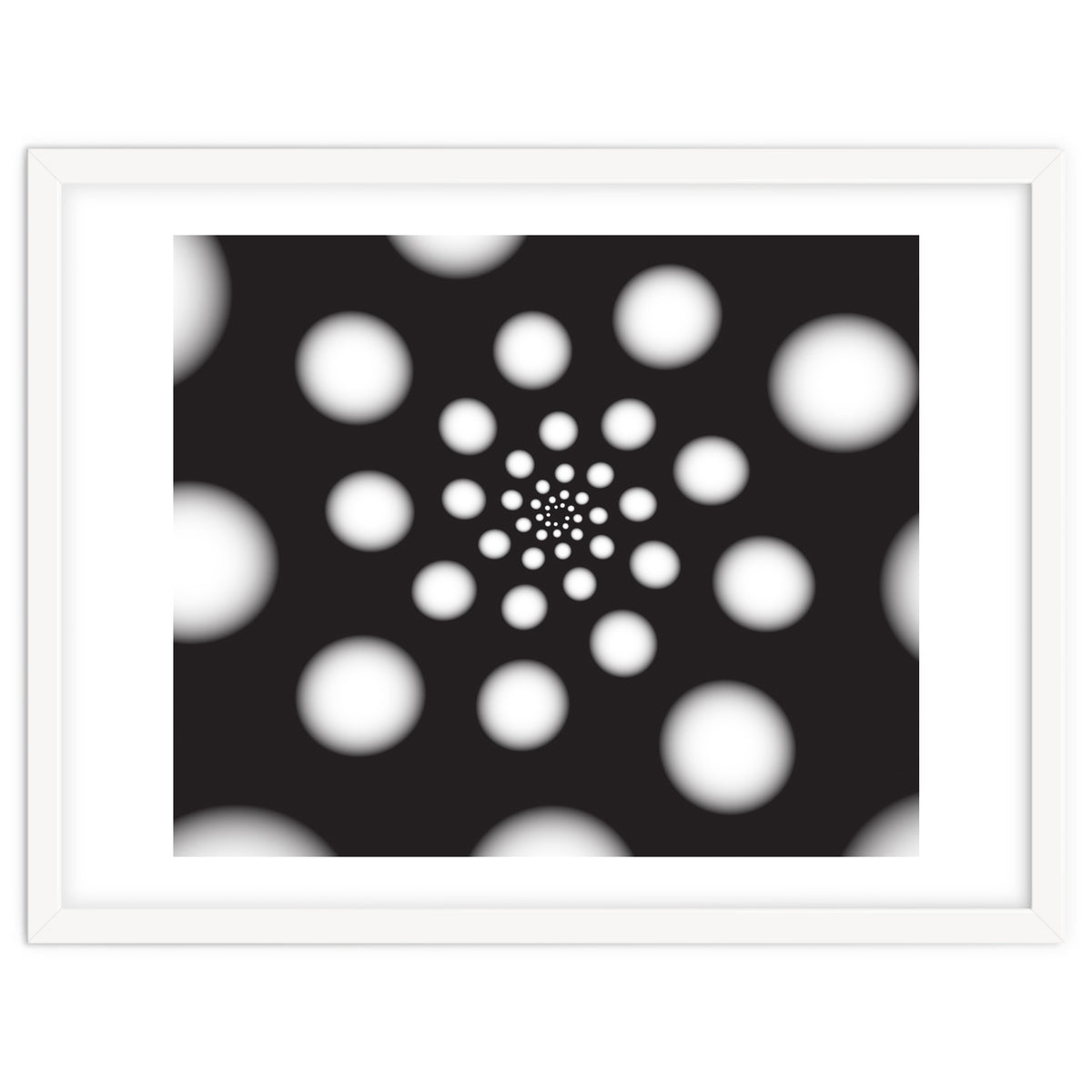 White Spiral Dots