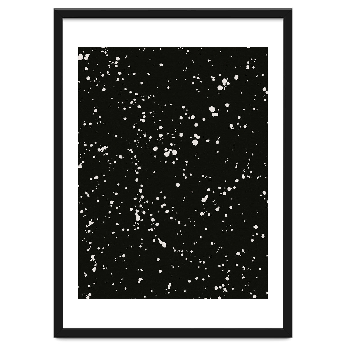 Paint Splatter on Black Background