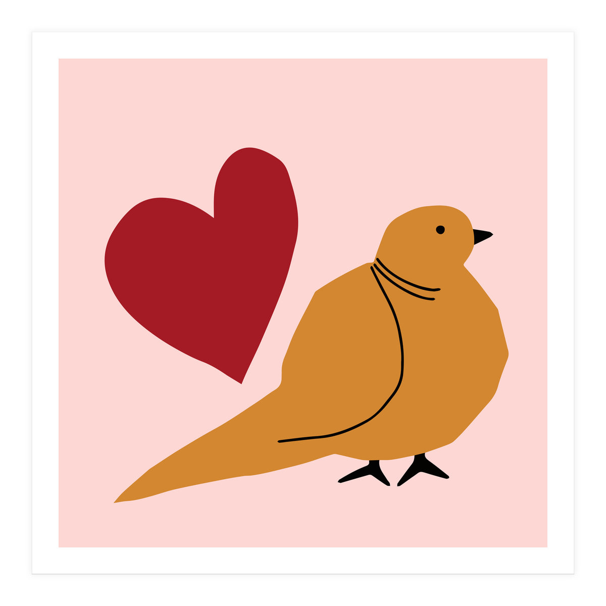 A Bird and a Heart  (Print Only)