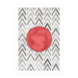 Red Bubble Chevron Pattern (Print Only) thumbnail