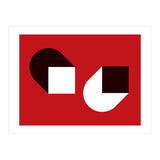 Geometric Shapes No. 38 - red, white & black (Print Only) thumbnail