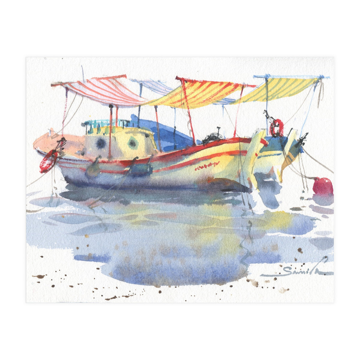 Pleasure boats paintings (Print Only)