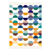 Modern Retro Geometric Half Empty, Half Full (Print Only)