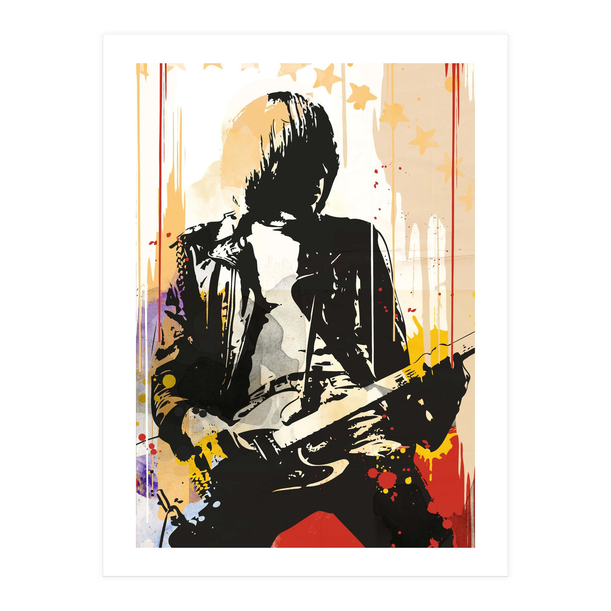 Johnny Ramone pop art poster (Print Only)