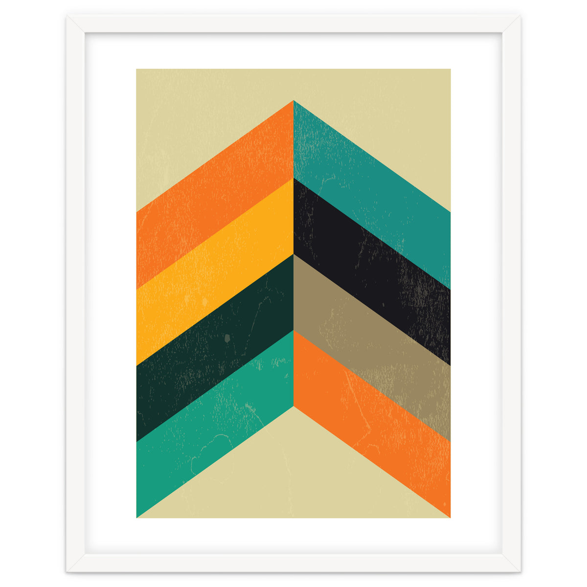 Mid Century Chevron Retro Pop Art