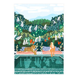 Chilling by the pool with my leopard Tropical Jungle Nature Wildlife Bohemian Morocco Travel (Print Only) thumbnail