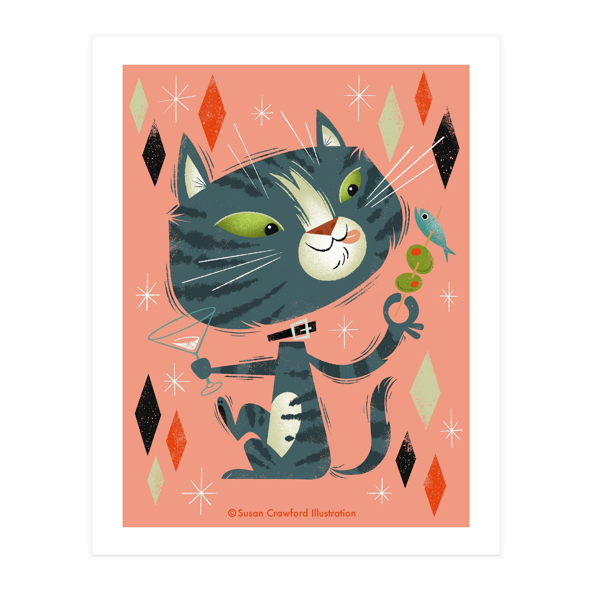 Cat A Tonic Grey Tabby (Print Only)