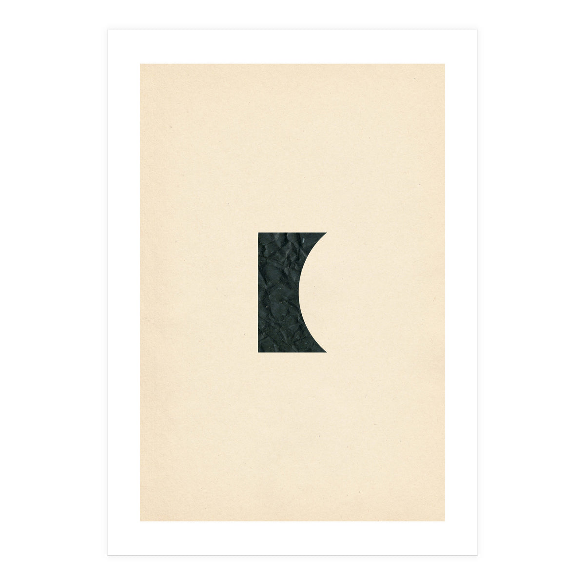 Cut black shape on beige (Print Only)