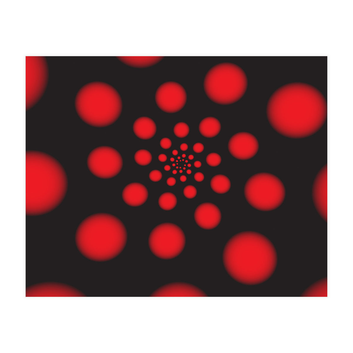 Red Spiral Dots (Print Only)