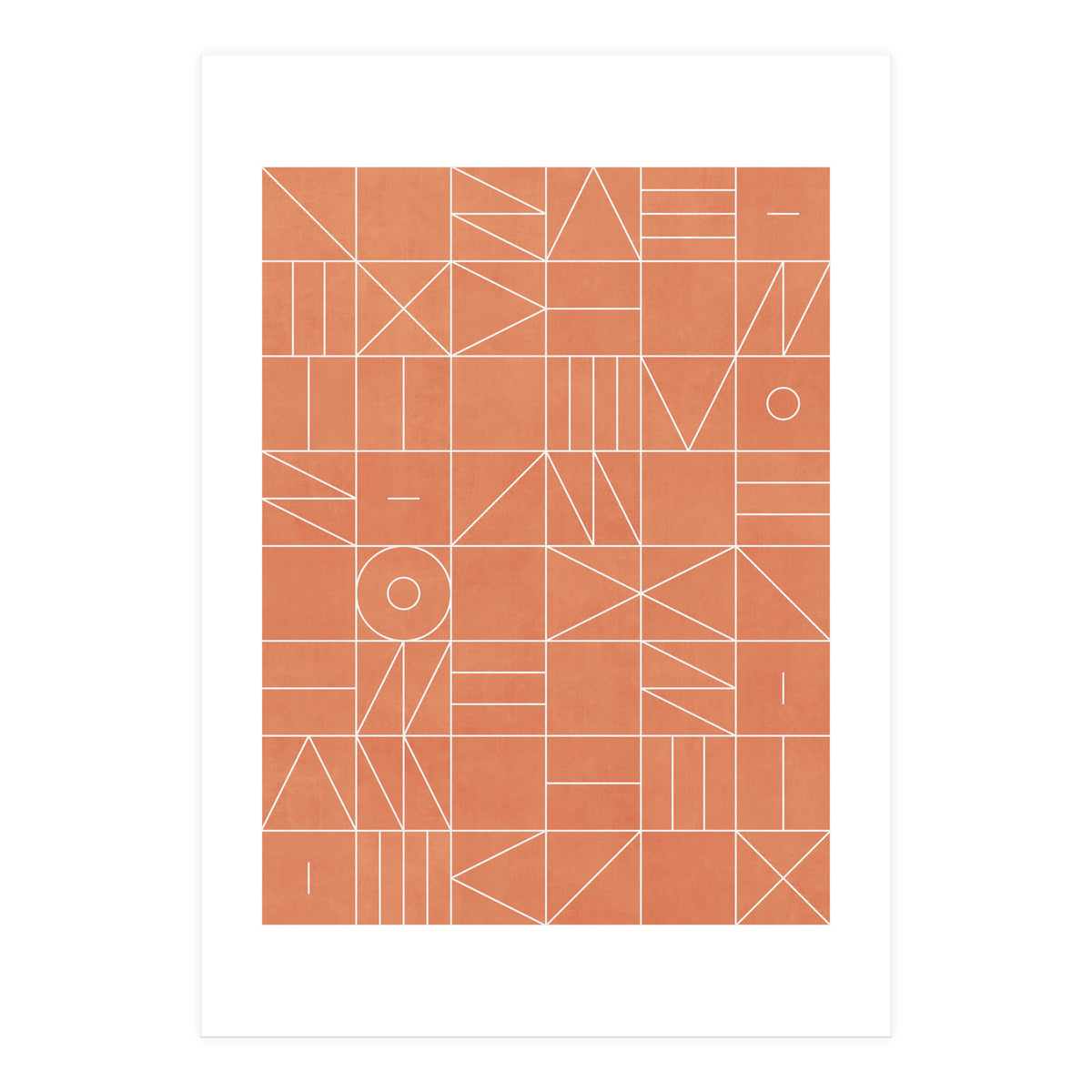 My Favorite Geometric Patterns No.5 - Coral (Print Only)
