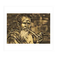 Old Man with Pipe (Print Only)
