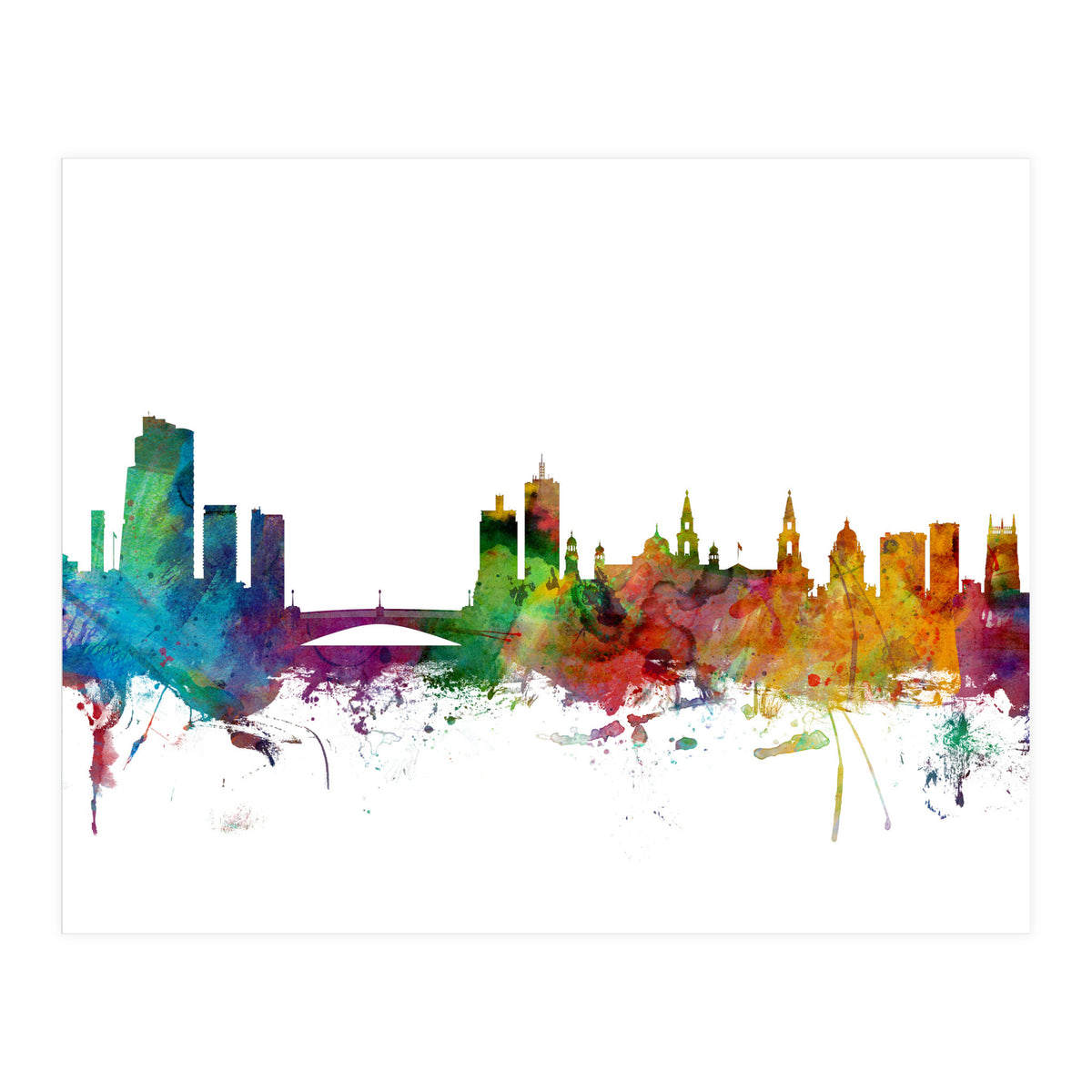 Leeds England Skyline (Print Only)