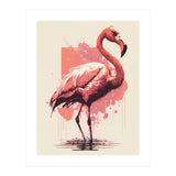Flamingo Painting (Print Only) thumbnail