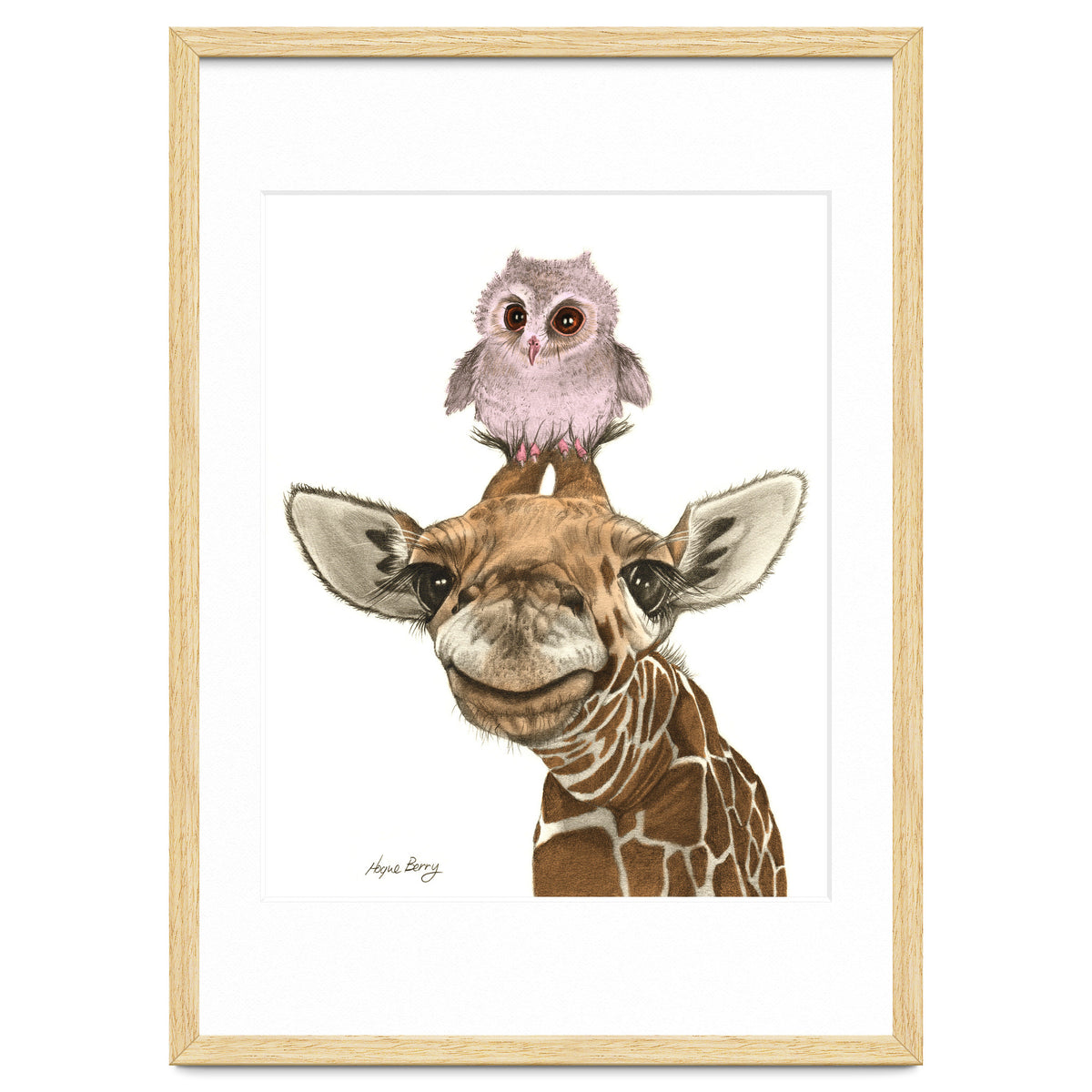 Giraffe and Owl
