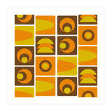70s Cube Geo Brown  (Print Only) thumbnail
